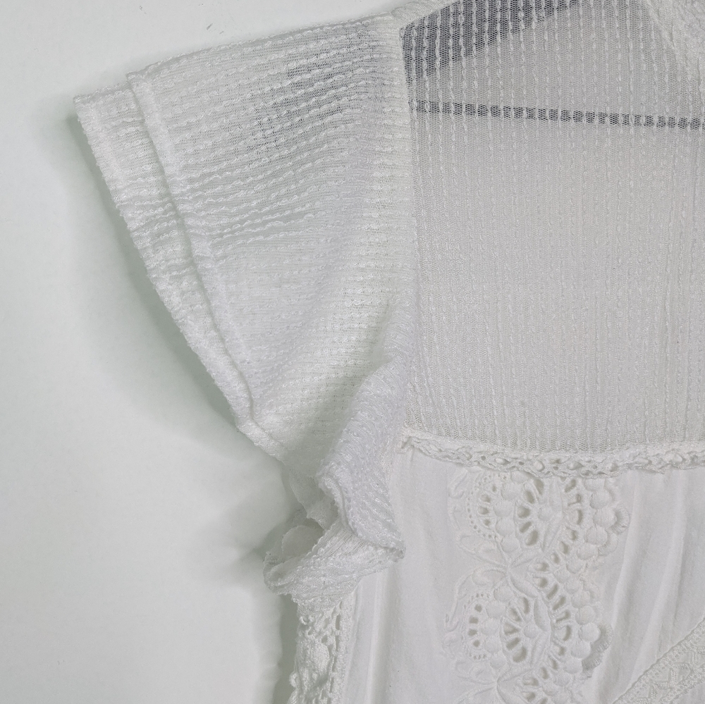Tularosa Eyelet Clayton Mini Dress in Cloud S EUC - Picture 7 of 14